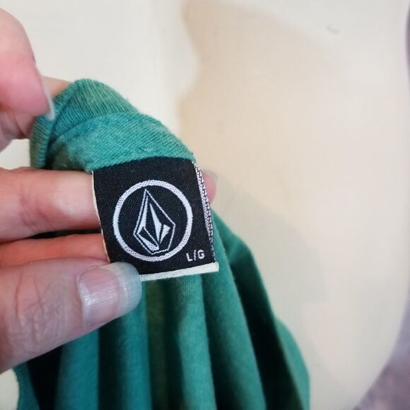 Volcom Green Logo T-shirt Size Large - Picture 4 of 5